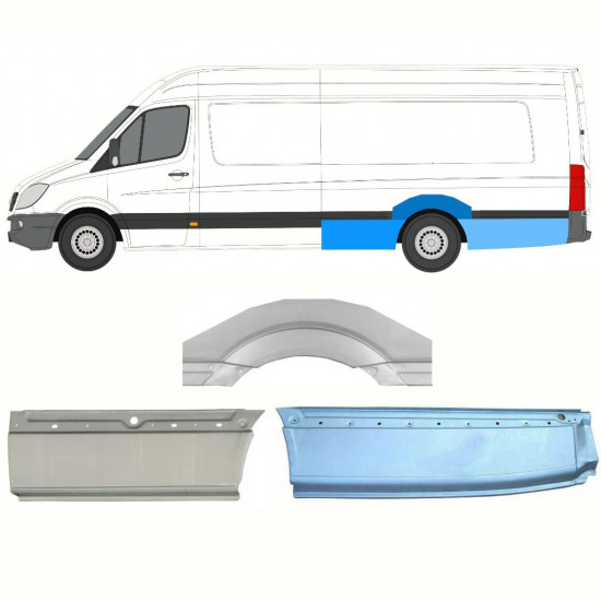 Galinė arka už Mercedes Sprinter 2006- / XLWB / Kairė / Rinkinys 8720