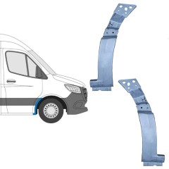 Lankas prie priekinio rato už Mercedes Sprinter 2018- / Kairė + Dešinė / Rinkinys 11990