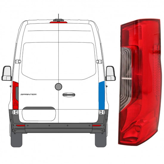 Galinis žibintas už Mercedes Sprinter 2018- / Dešinė 12923