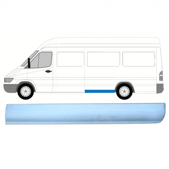 Galinės arkos priekinė apatinė dalis už Mercedes Sprinter 1995- / LWB / Kairė 8139