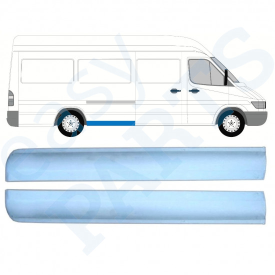 Galinės arkos priekinė dalis už Mercedes Sprinter 1995- / LWB / Kairė + Dešinė / Rinkinys 9864