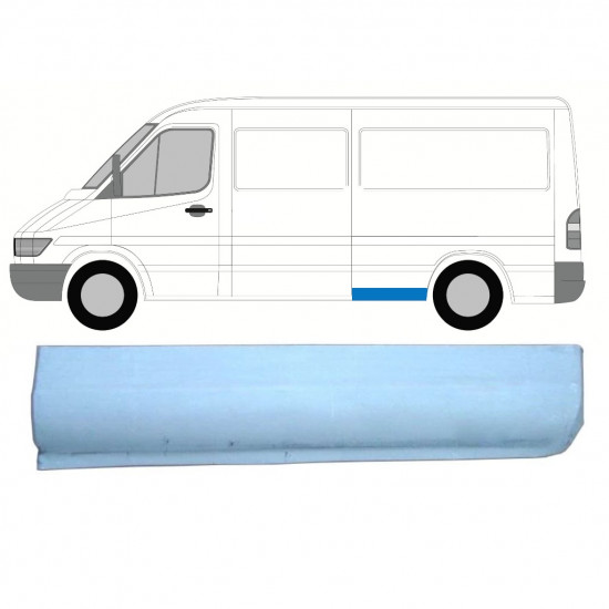 Galinės arkos apatinė dalis už Mercedes Sprinter 1995- / MWB / Kairė 8143