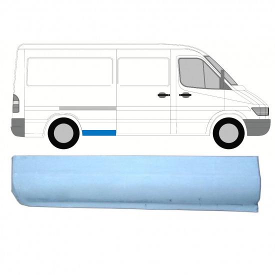 Galinės arkos priekinė apatinė dalis už Mercedes Sprinter 1995- / MWB / Dešinė 8142