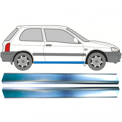 Slenkstis, apatinė už Toyota Starlet 1996-1999 / Kairė = Dešinė (simetriška) / Rinkinys 9887