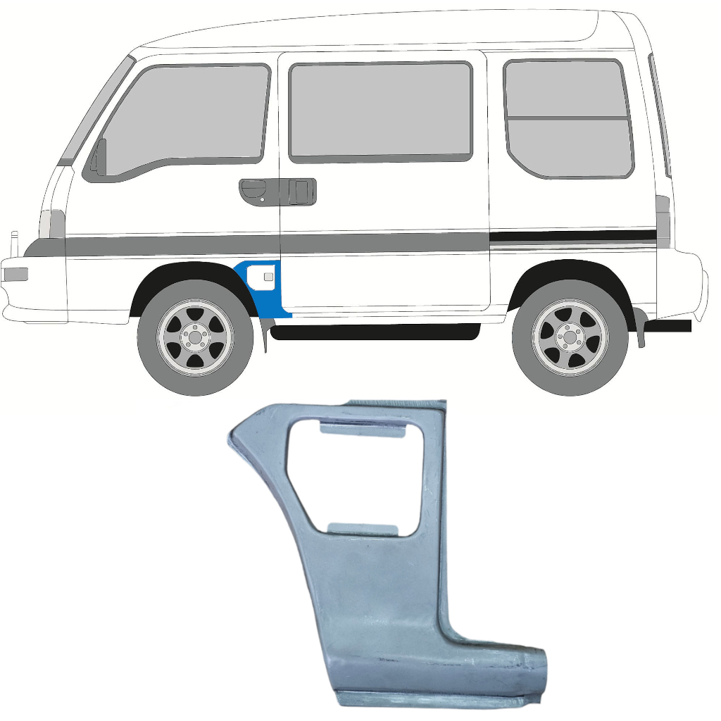 Sparno Apatinė Dalis Už Subaru Libero 1993-1998 / Kairė 8153