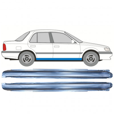 Slenkstis, apatinė už Nissan Sunny N14 1991-1994 / Kairė + Dešinė / Rinkinys 11057