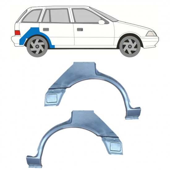 Galinė arka už Suzuki Swift 1988-2004 / Kairė / Dešinė / Kairė / Dešinė 12766