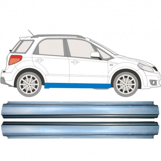 Slenkstis, apatinė už Fiat Sedici Suzuki Sx4 2006-2014 / Kairė + Dešinė / Rinkinys 10511