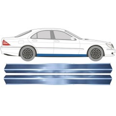 Slenkstis, apatinė už Mercedes S-Class W220 1998-2005 / Kairė = Dešinė (simetriška) / Rinkinys 10487
