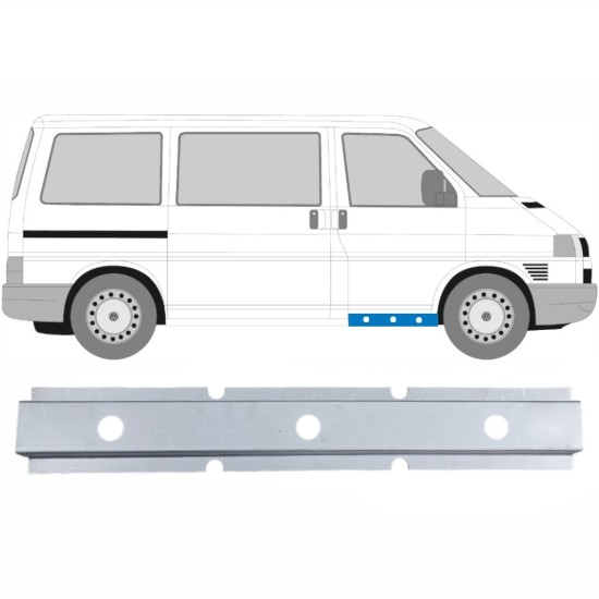 Slenkstis apatinė durų priekinių vidinė už Volkswagen Transporter T4 1990-2003 / Kairė = Dešinė (simetriška) 17273