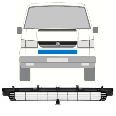 Apatinės grotelės už Volkswagen Transporter T4 1996-2003 16237