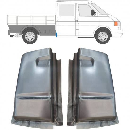 Galinis kampas už VW Transporter T4 1990-2003  Dviguba kabina / Rinkinys 11778