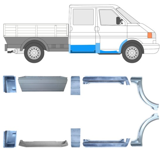 Remonto komplektas už Volkswagen Transporter T4 1990-2003 / Kairė + Dešinė / 16914