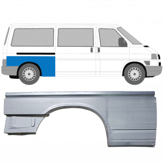 Galinė arka už VW Transporter T4 1990-2003 / LWB / Dešinė 7148