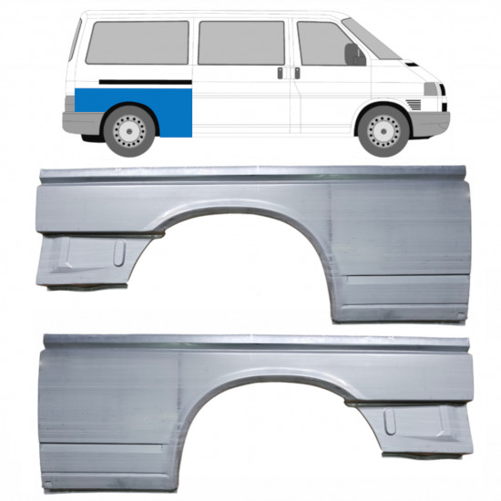 Galinė arka už VW Transporter T4 1990-2003 / LWB / Kairė + Dešinė / Rinkinys 10652