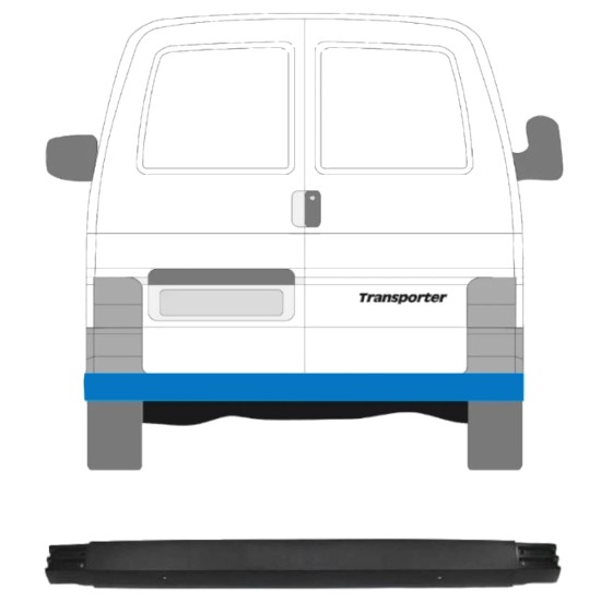 Galinis bamperis už Volkswagen Transporter T4 1990-1996 16001