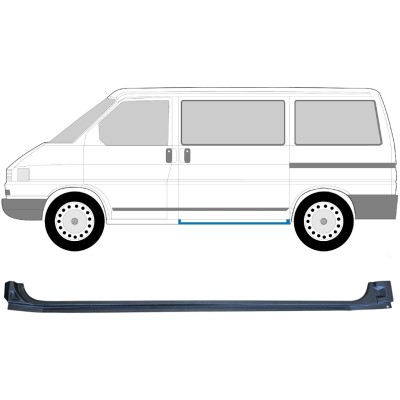 Slenkstis apatinė durų slankiojančių už Volkswagen Transporter T4 1990-2003 / Kairė 14581