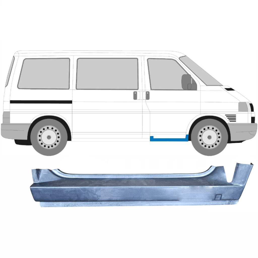 Slenkstis Apatinė Durų Priekinių Už Vw Transporter T4 1990-2003 / Dešinė 5366