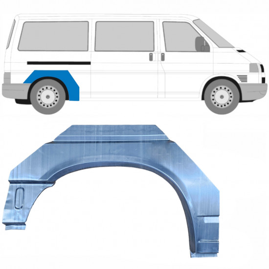 Galinė arka už VW Transporter T4 1990-2003 / LWB / Dešinė 5353