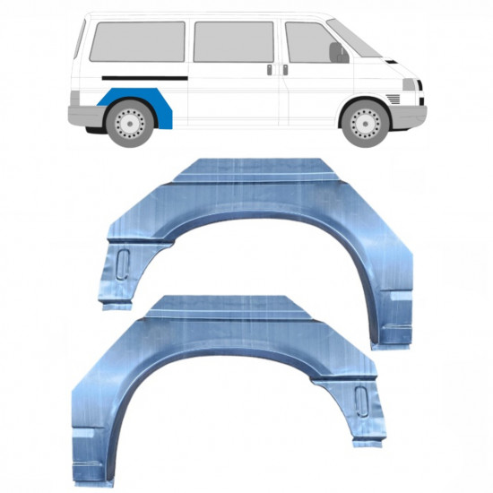 Galinė arka už VW Transporter T4 1990-2003 / LWB / Kairė + Dešinė / Rinkinys 9445