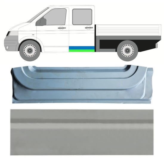 Galinių durų vidinė + išorinė dalis už Volkswagen Transporter T5 2003-2015 / Kairė / Rinkinys 16877