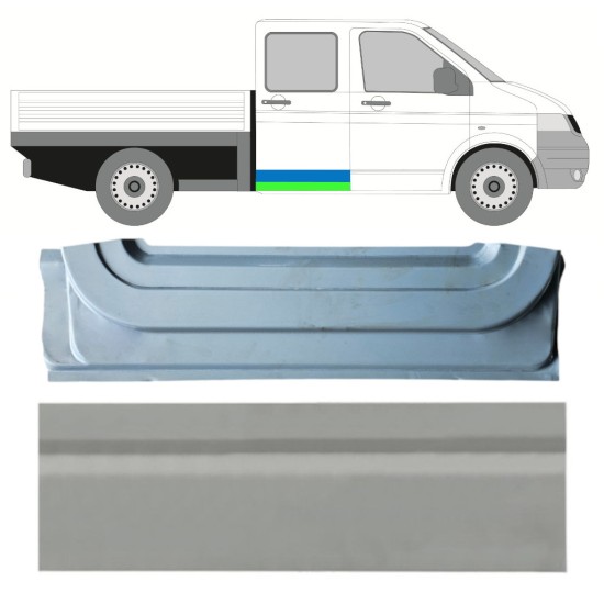 Galinių durų vidinė + išorinė dalis už Volkswagen Transporter T5 2003-2015 / Dešinė / Rinkinys 16876