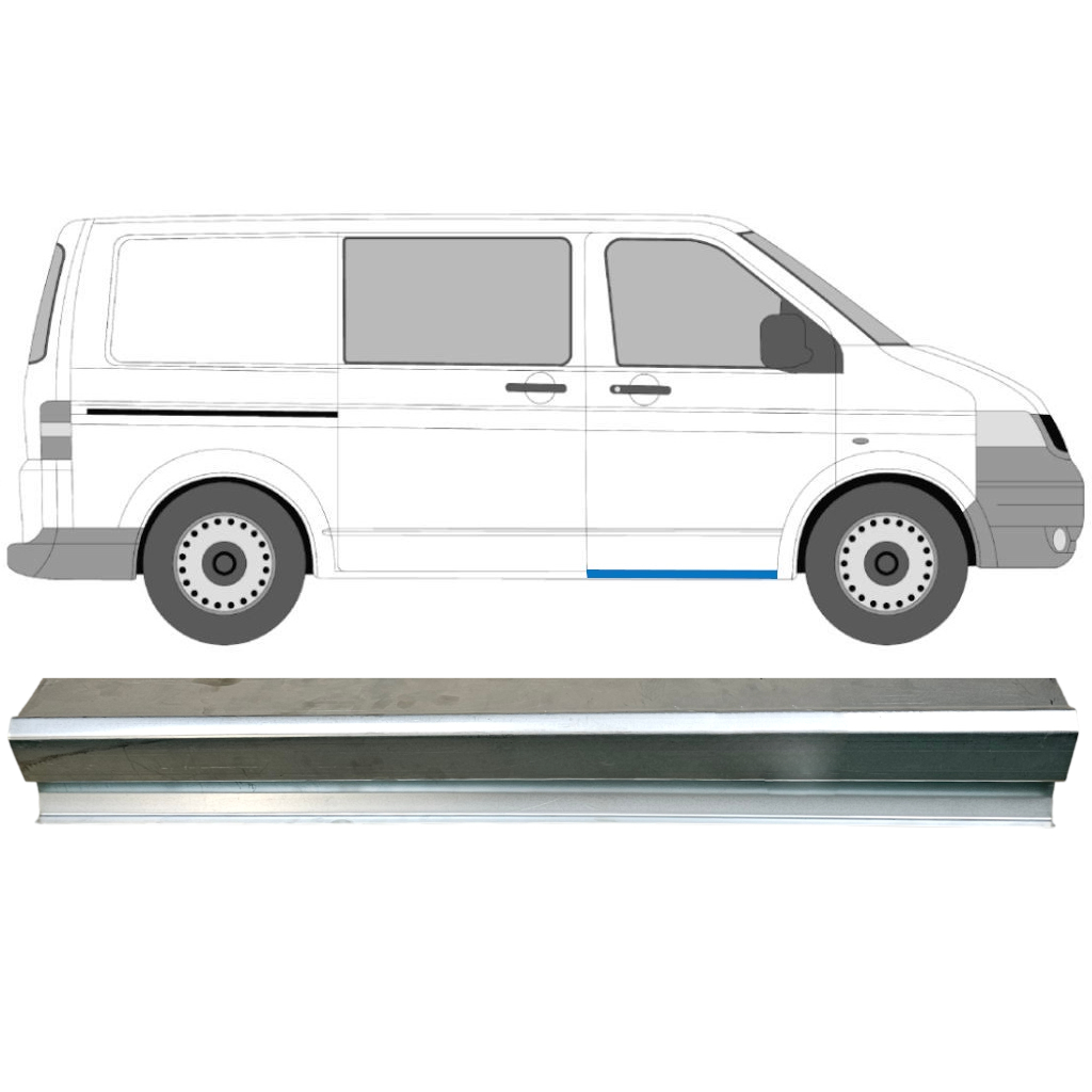 Slenkstis Apatinė Durų Priekinių Už Vw Transporter T5 2003-2015 / Kairė = Dešinė (Simetriška) 8929