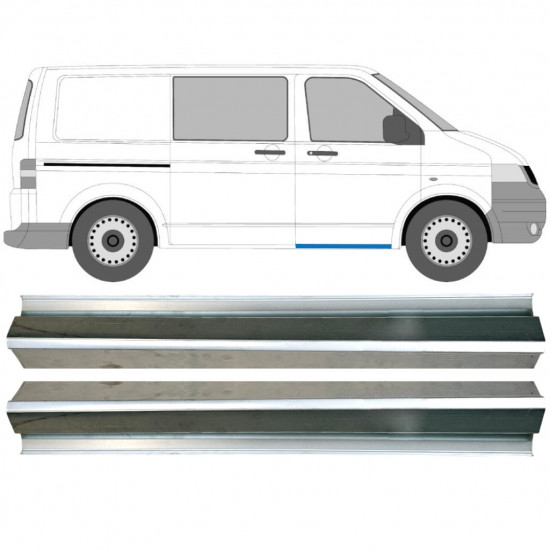 Slenkstis apatinė durų priekinių už VW Transporter T5 2003-2015 / Kairė = Dešinė (simetriška) / Rinkinys 9695