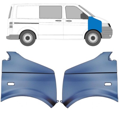 Priekinis sparnas už Volkswagen Transporter T5 2003-2015 / Kairė + Dešinė / Rinkinys 10535