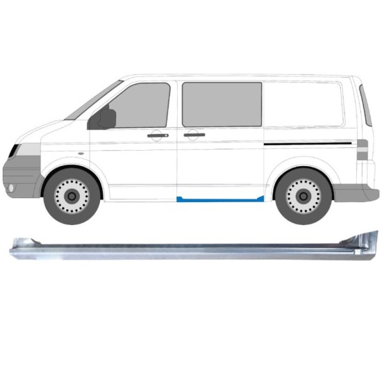 Slenkstis po slankiojančiomis durimis už Volkswagen Transporter T5 2003-2015 / Kairė 16976