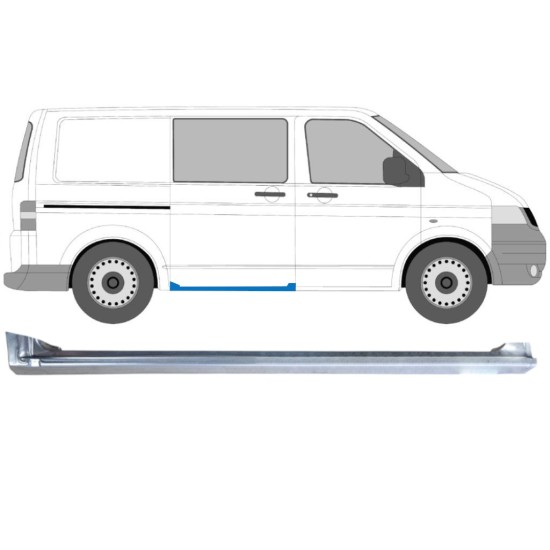 Slenkstis po slankiojančiomis durimis už Volkswagen Transporter T5 2003-2015 / Dešinė 16975