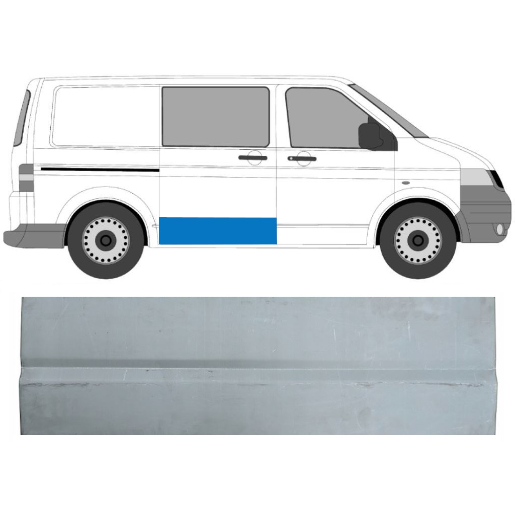 Stumdomų Durų Išorinė Dalis Už Vw Transporter T5 2003-2015 / Dešinė 7144