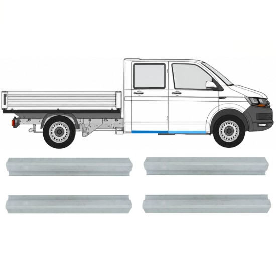 Slenkstis priekinis + galinė dalis už Volkswagen Transporter T6 2015-2024 / Kairė + Dešinė 17132