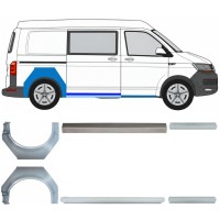 Slenkstis apatinė + sparnas galinis už Volkswagen Transporter T6 2015-2024 17137