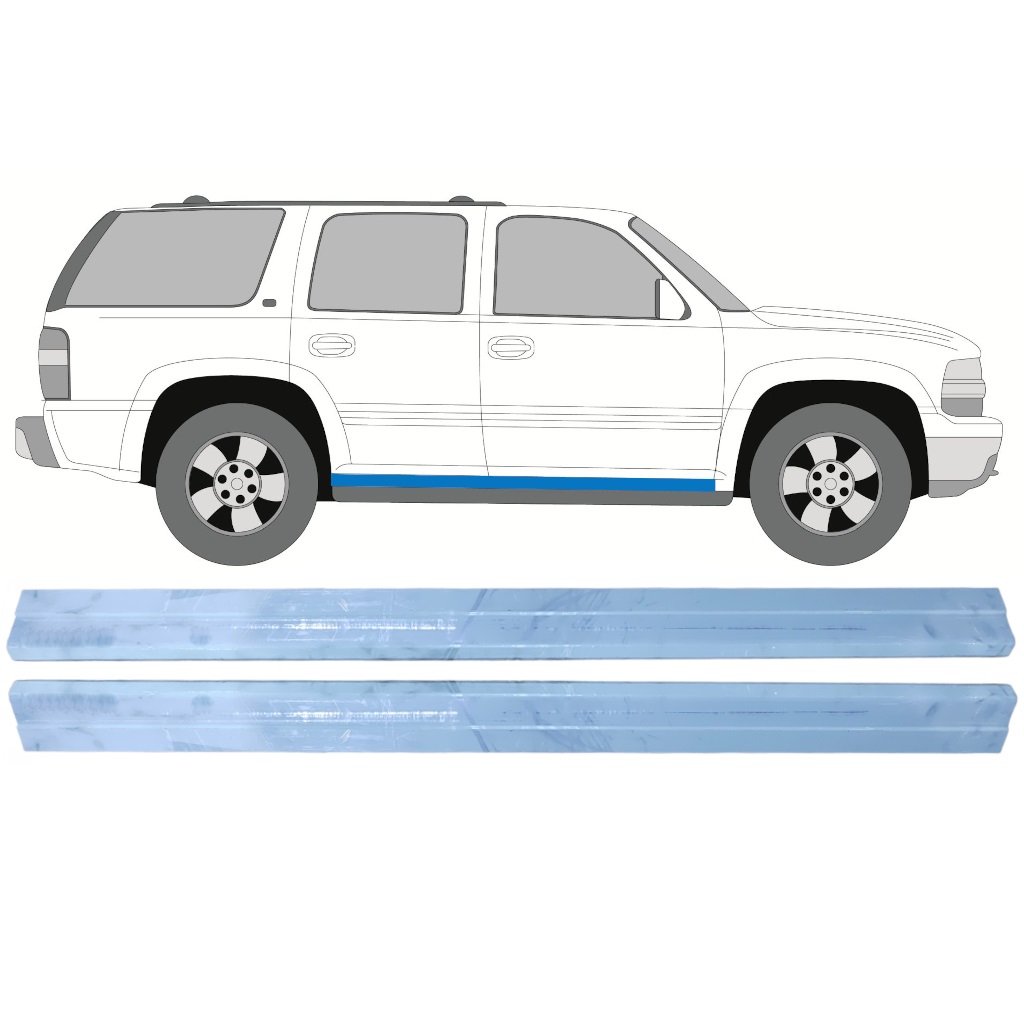 Slenkstis, Apatinė Už Chevrolet Tahoe 1999-2006 / Kairė = Dešinė (Simetriška) / Rinkinys 9744
