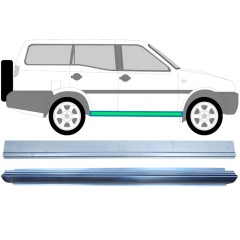 Slenkstis vidinė + išorinė dalis už Nissan Terrano II 1993-2005 / Kairė = Dešinė (simetriška) / Rinkinys 11963