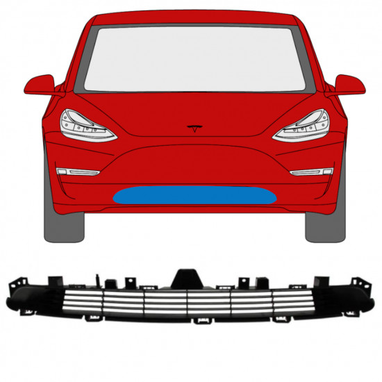 Grotelės už Tesla Model 3 2017-2023 12459