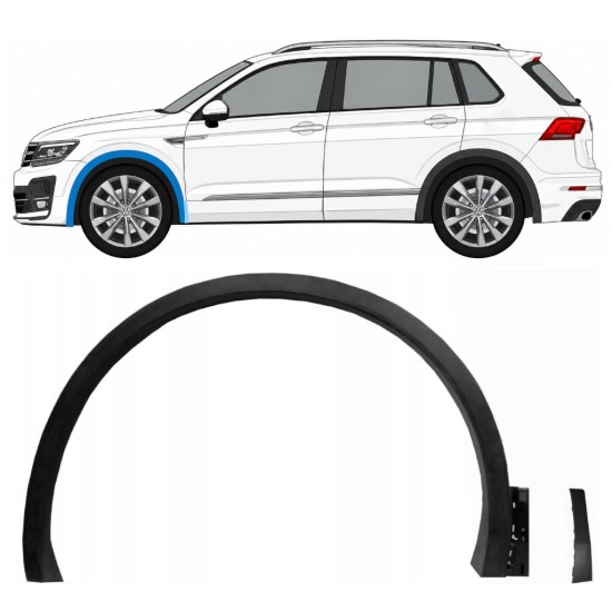 Sparno juosta priekinio sparno už Volkswagen Tiguan 2016-2020 R-Line / Kairė / Rinkinys 14853