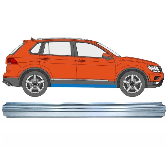 Slenkstis, apatinė už Volkswagen Tiguan 2016-2024 / Dešinė 17217