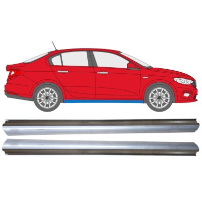 Slenkstis apatinė dalis už Fiat Tipo 2016- / Kairė + Dešinė / Rinkinys 14974