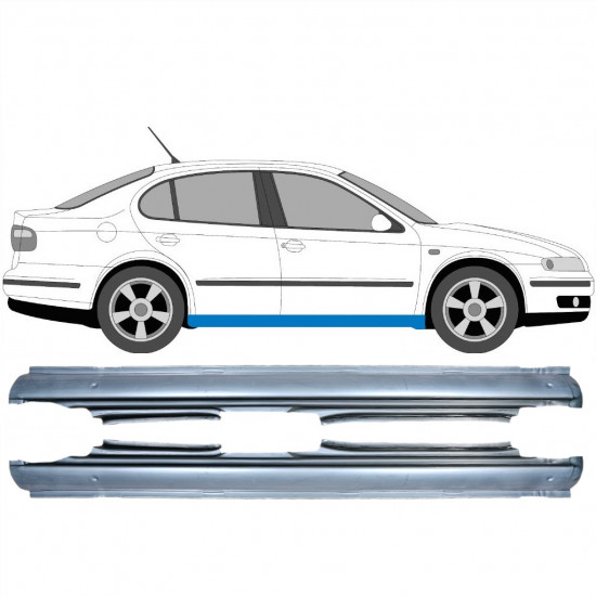 Slenkstis, apatinė už Seat Toledo Leon 1999-2006 / Kairė + Dešinė / Rinkinys 10432