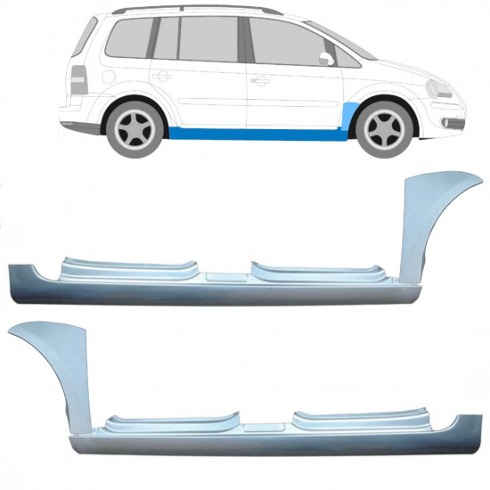 Slenkstis apatinė + sparnas priekinis už VW Touran 2003-2010 11166