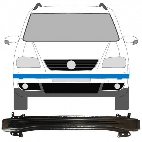 Priekinis bamperio pastiprinimas už VW Touran / Caddy 2003- 8903