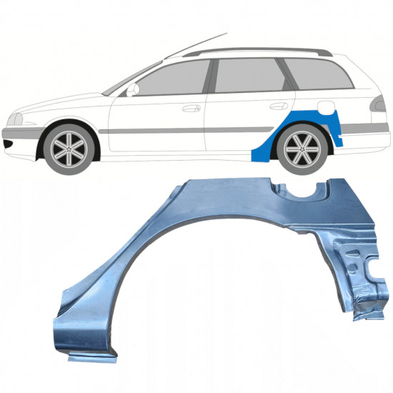 Galinė arka už Toyota Avensis 1997-2003 / Kairė / COMBI 7614