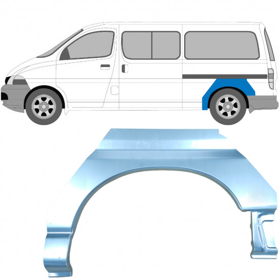 Galinė arka už Toyota Hiace 1995-2006 / Kairė 7069