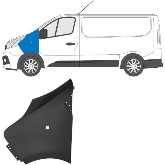 Priekinis sparnas už Renault Trafic 2014- 2014-2021 / Kairė 17102