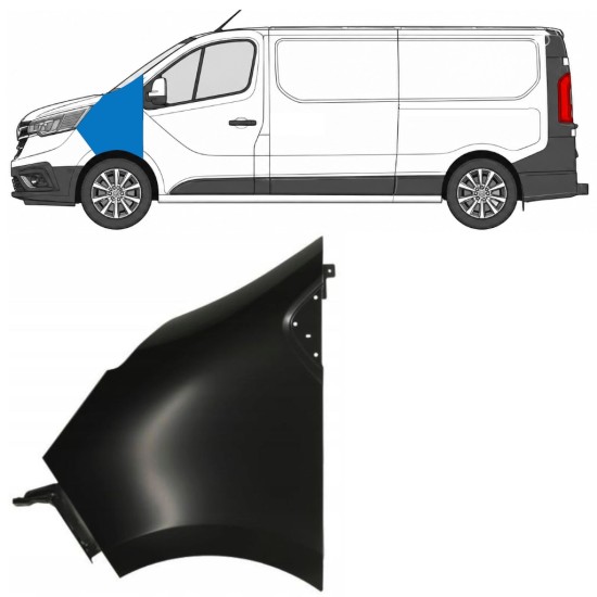 Priekinis sparnas už Renault Trafic 2014- 2021-2026 / Kairė 17105