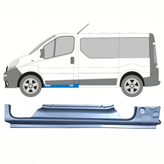 Slenkstis, apatinė už Renault Trafic Opel Vivaro 2001-2014 / Kairė 8575