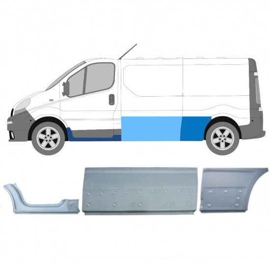 Remonto komplektas už Renault Trafic Opel Vivaro 2001-2014 / LWB / Kairė /  11107