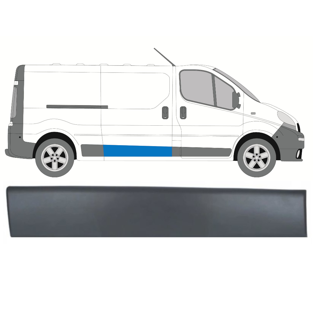 Stumdomų Durų Sparno Juosta Už Renault Trafic 2001-2014 / Dešinė 8203